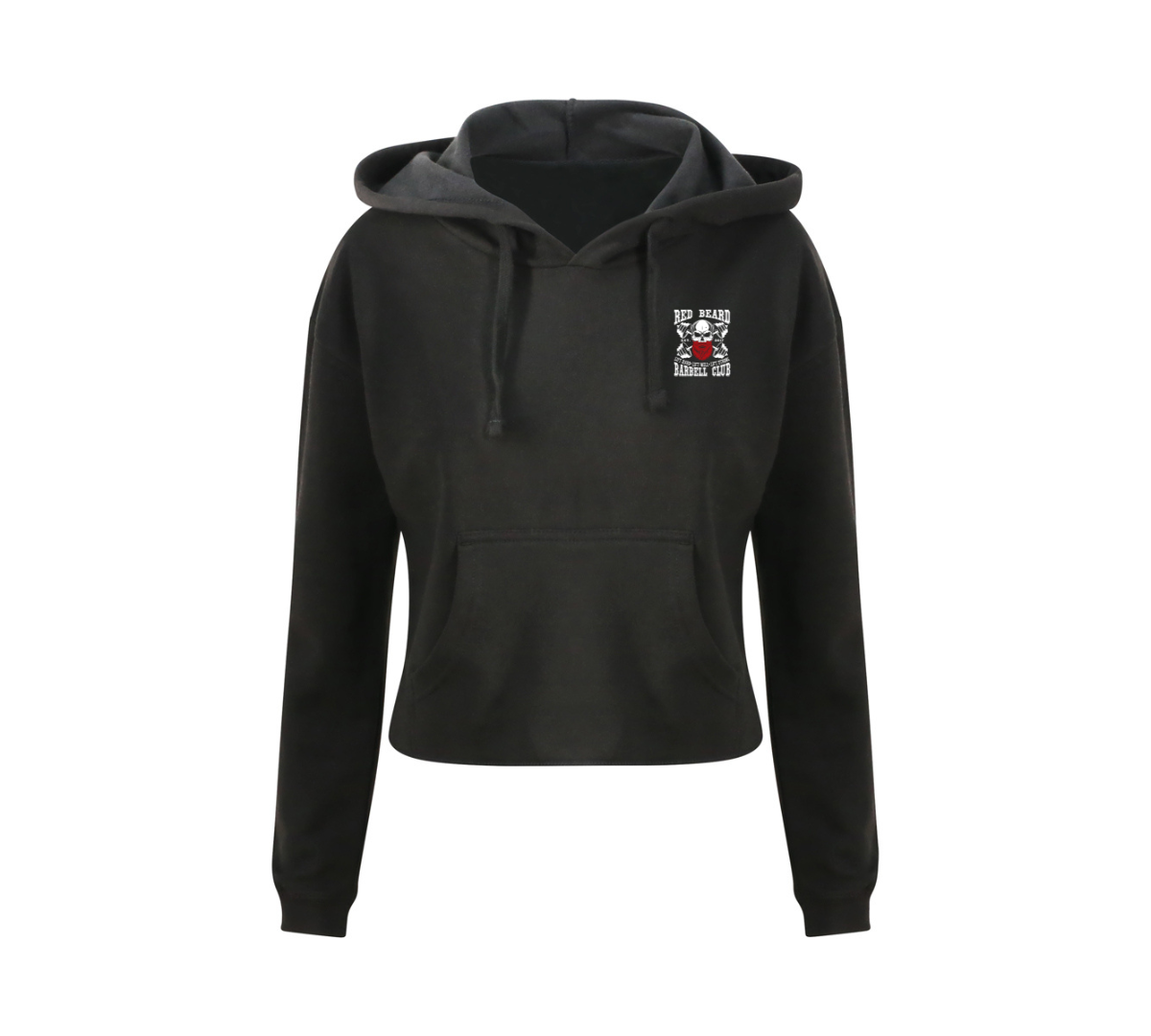 Red Beard Barbell Ladies Cropped Hoodie