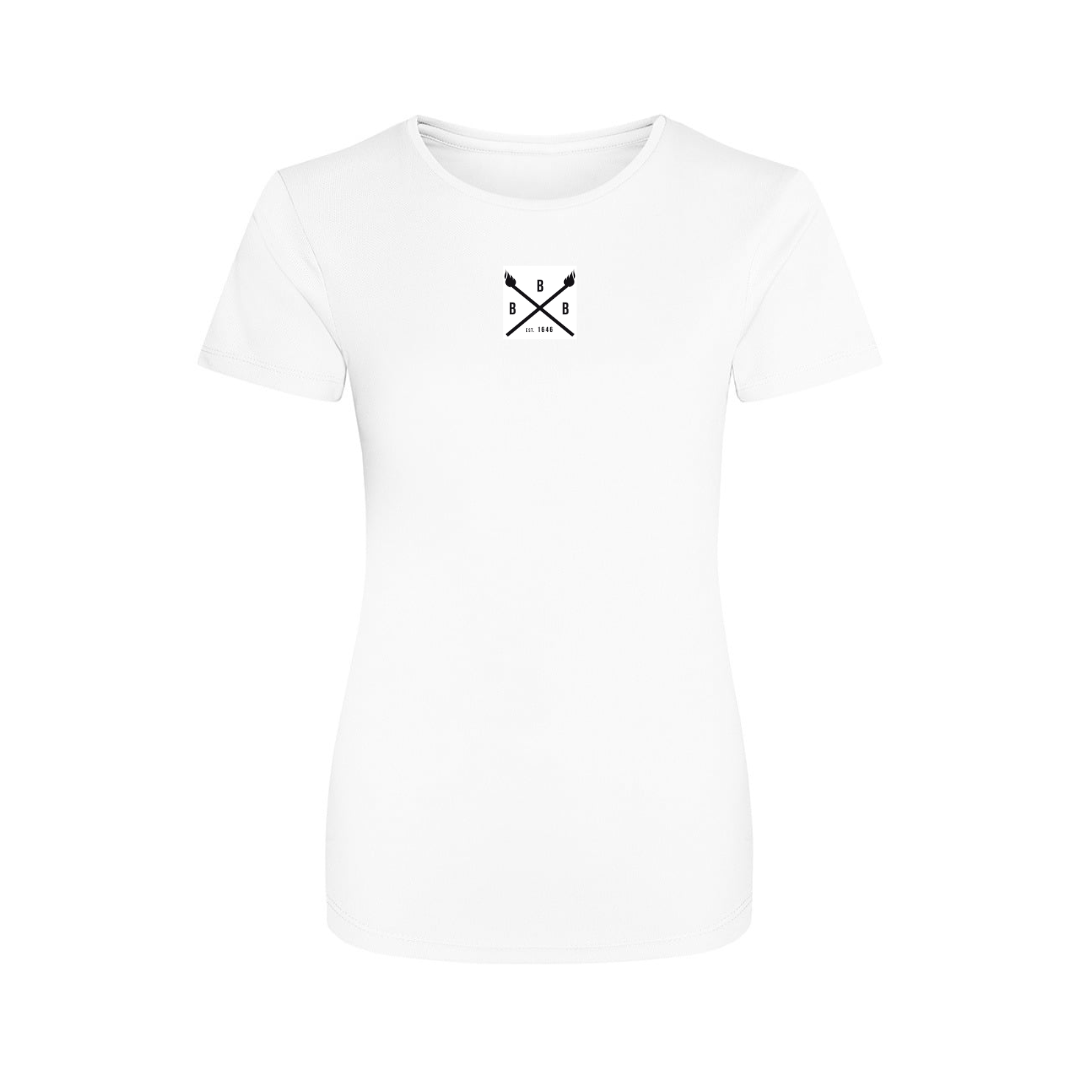 Battle Bonfire Society Crossed Torches Ladies Fit T Shirt